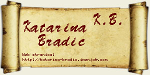 Katarina Bradić vizit kartica